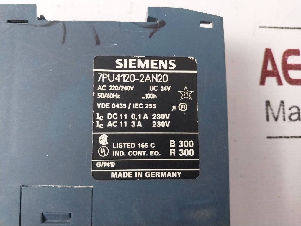 Siemens 7Pu4120-2An20 Time Delay Relay