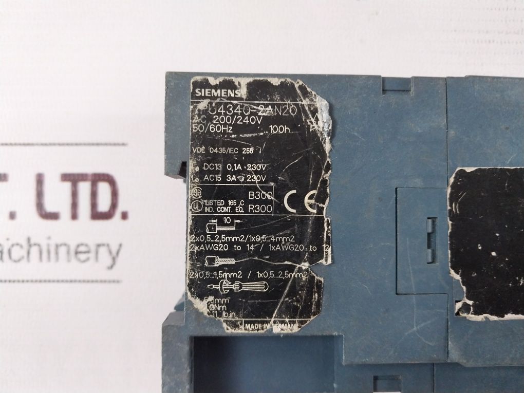 Siemens 7Pu4340-2An20 Time Delay