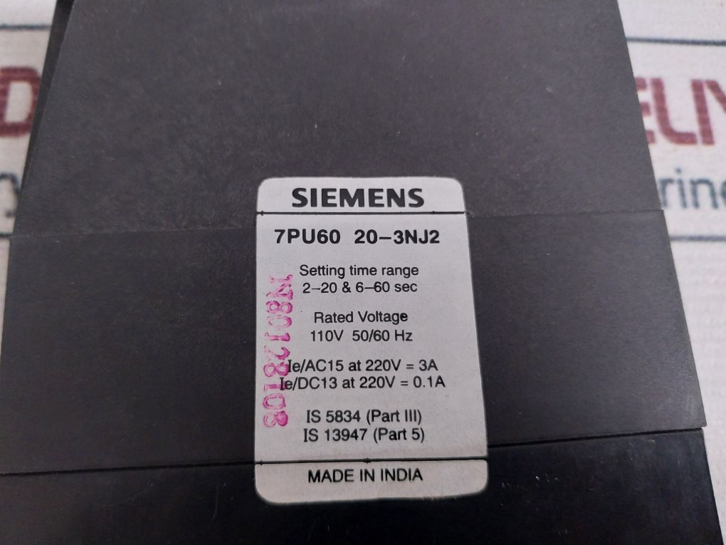 Siemens 7Pu60 20-3Nj2 Star-delta Timer