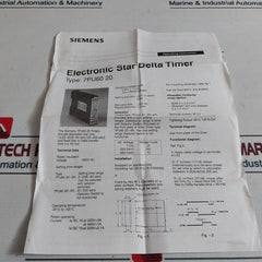 Siemens 7Pu60 20-3Nj2 Star-delta Timer