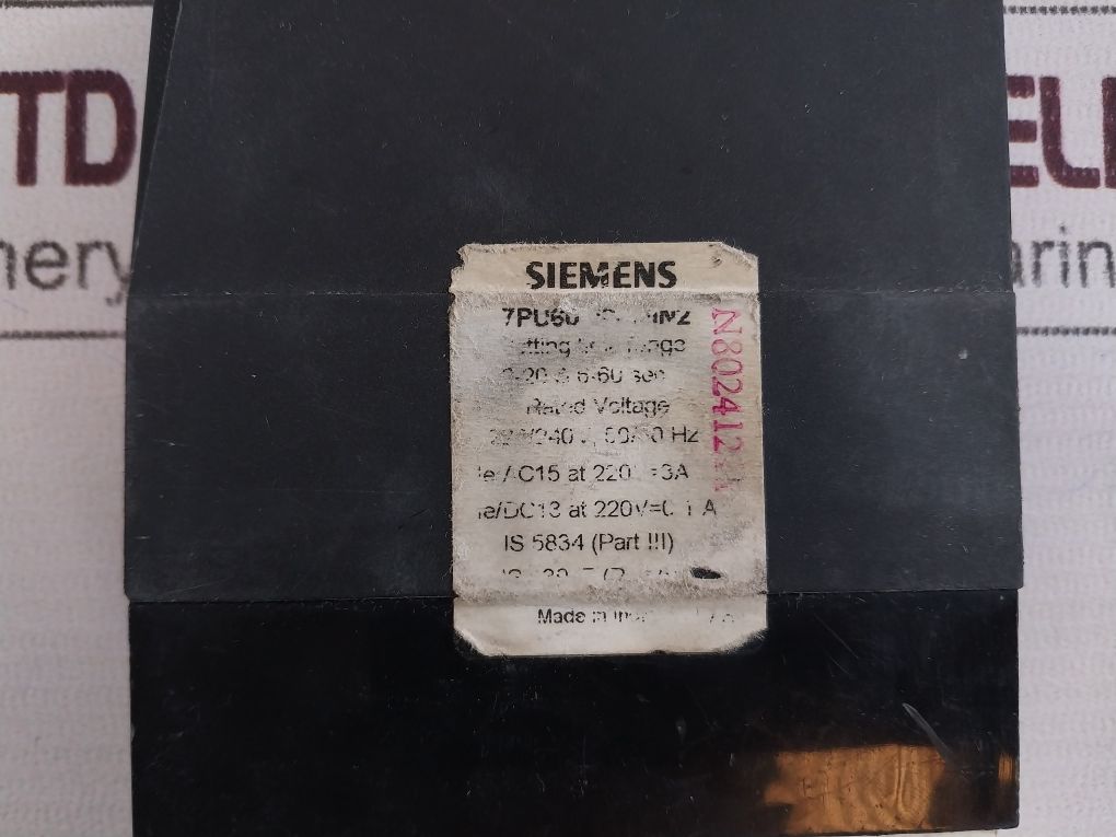 Siemens 7Pu60 20 Timer Relay 220/240V