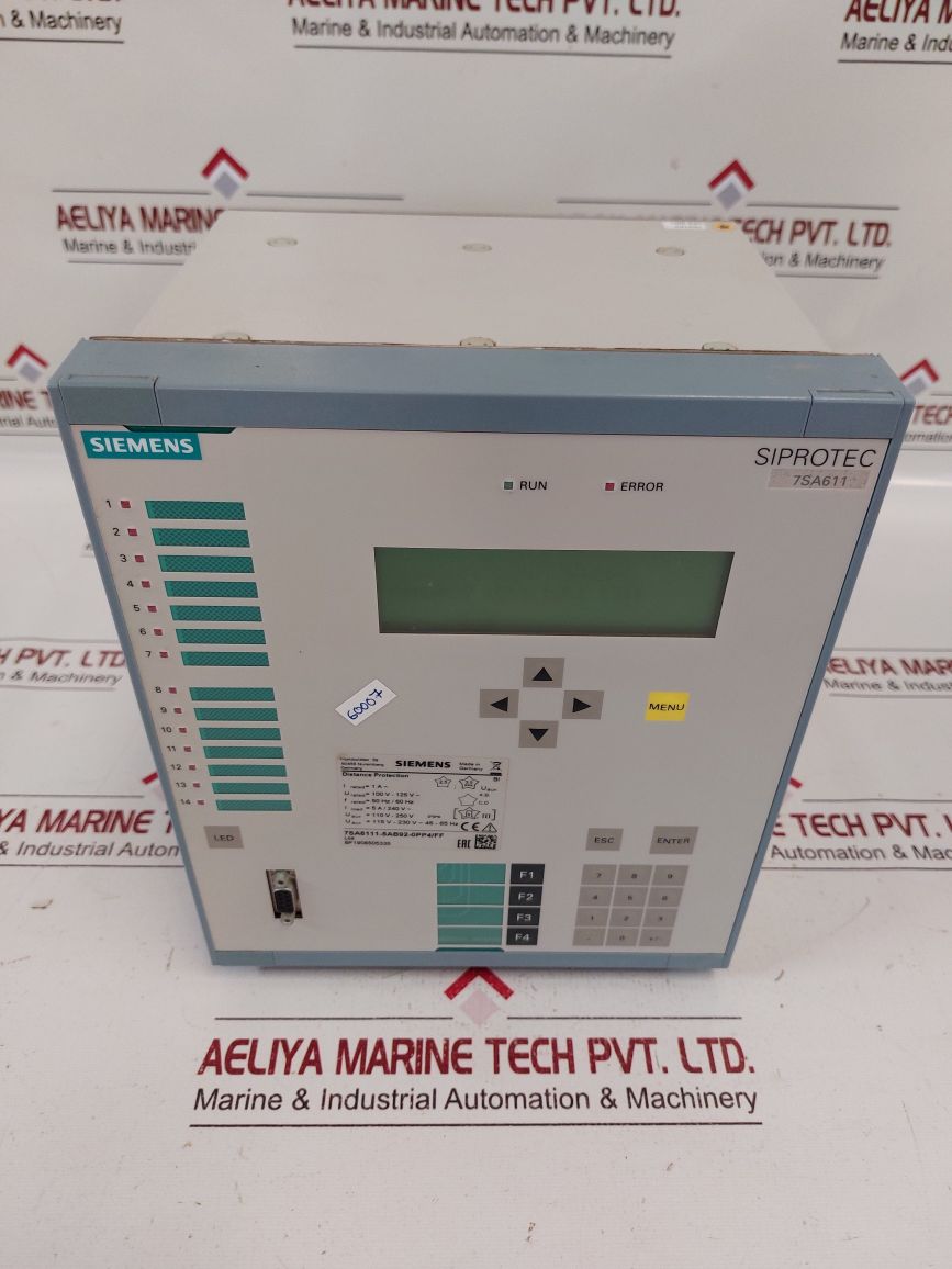 Siemens 7Sa6111-5Ab92-0Pp4/Ff Distance Protection Relay