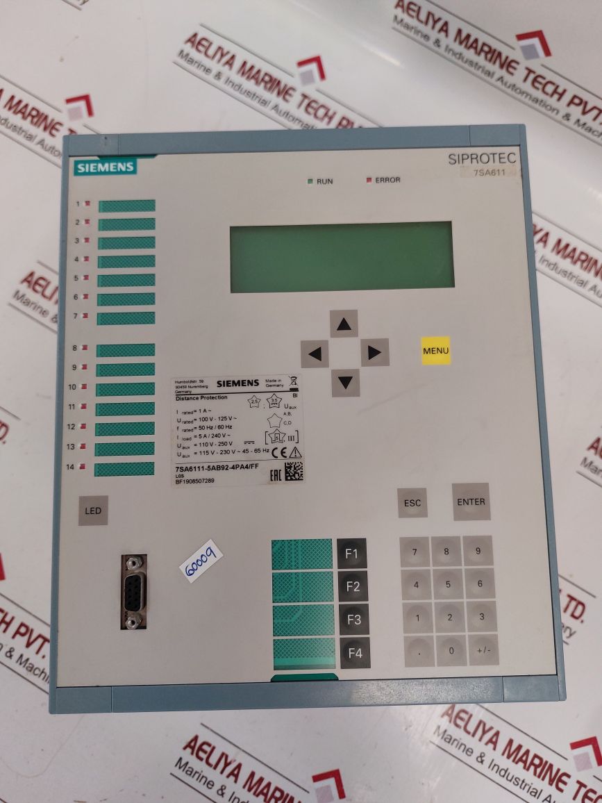 Siemens 7Sa6111-5Ab92-4Pa4/Ff Distance Protection Relay