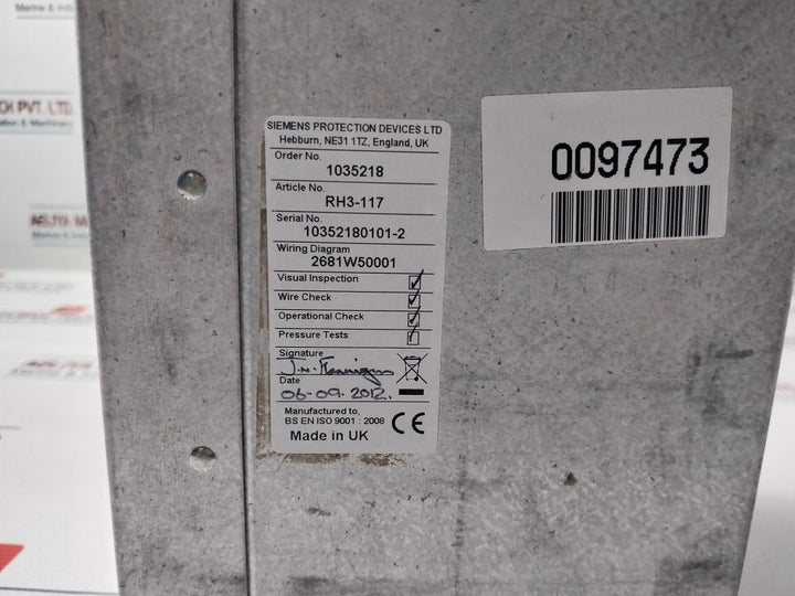 Siemens 7Sg1714-5Ea01-0Da0 Overcurrent Protection Relay 50/60Hz