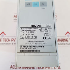 Siemens 7Sj6001-4Ea00-0Da0/Bb Numerical Overcurrent Protection Relay