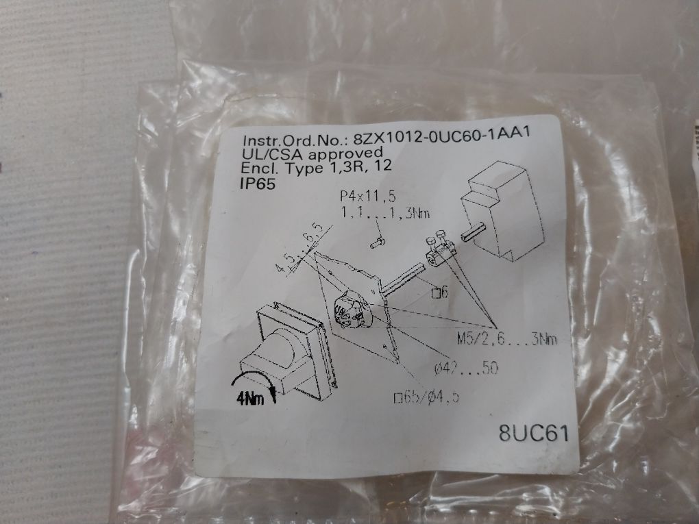 Siemens 8Uc6161-1Bd10 Door-coupling Rotary Operating Mechanism