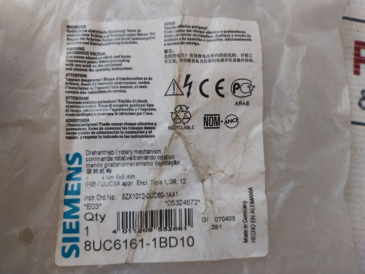 Siemens 8Uc6161-1Bd10 Door-coupling Rotary Operating Mechanism