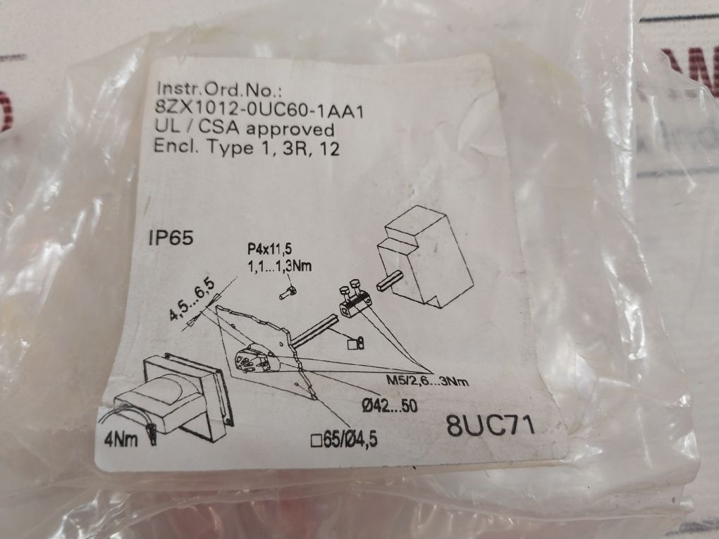 Siemens 8Uc7162-6Bd22 Rotary Mechanism Ip65