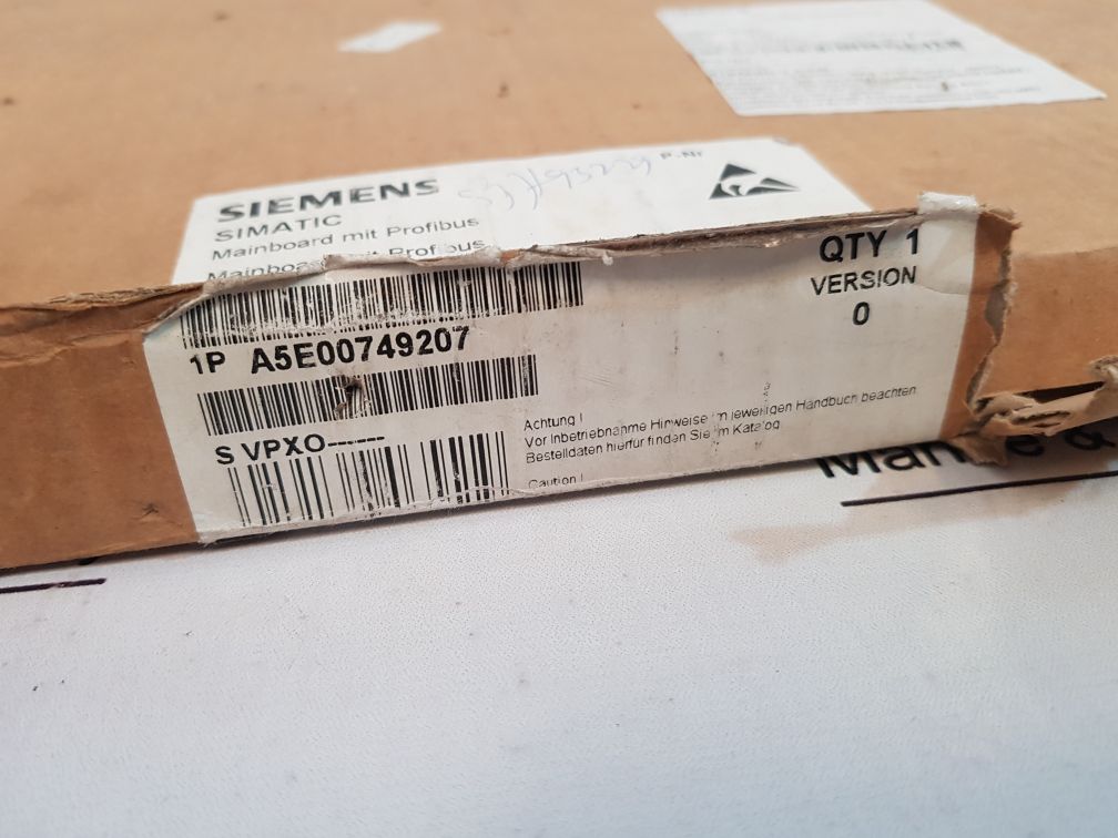 Siemens A5E00749207 Main Board Extended V2 Profibus