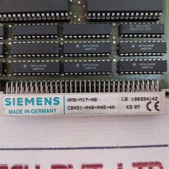 Siemens Ams-m17-a8 Cpu Module