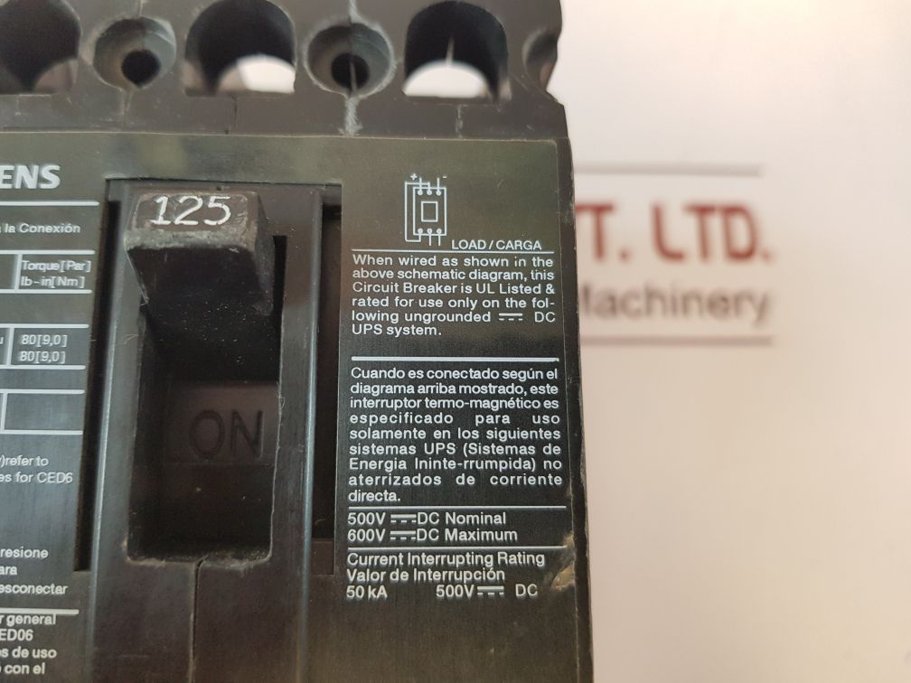 Siemens Ced63B125 Circuit Breaker