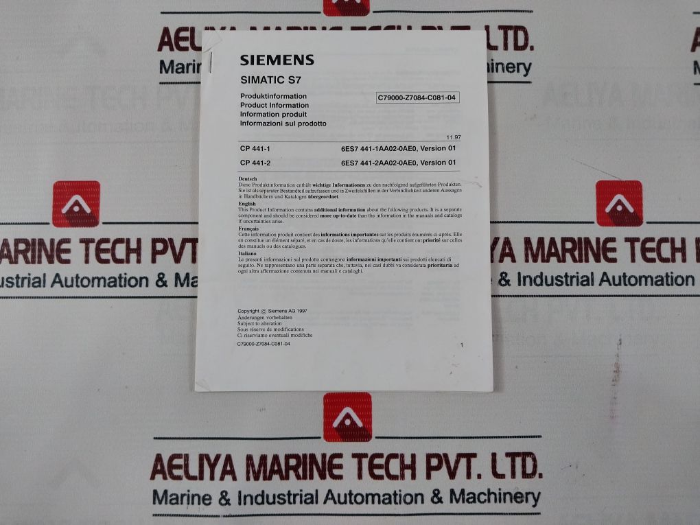 Siemens Cp 441-2 Communication Module 6Es7 441-2Aa01-0Ae0