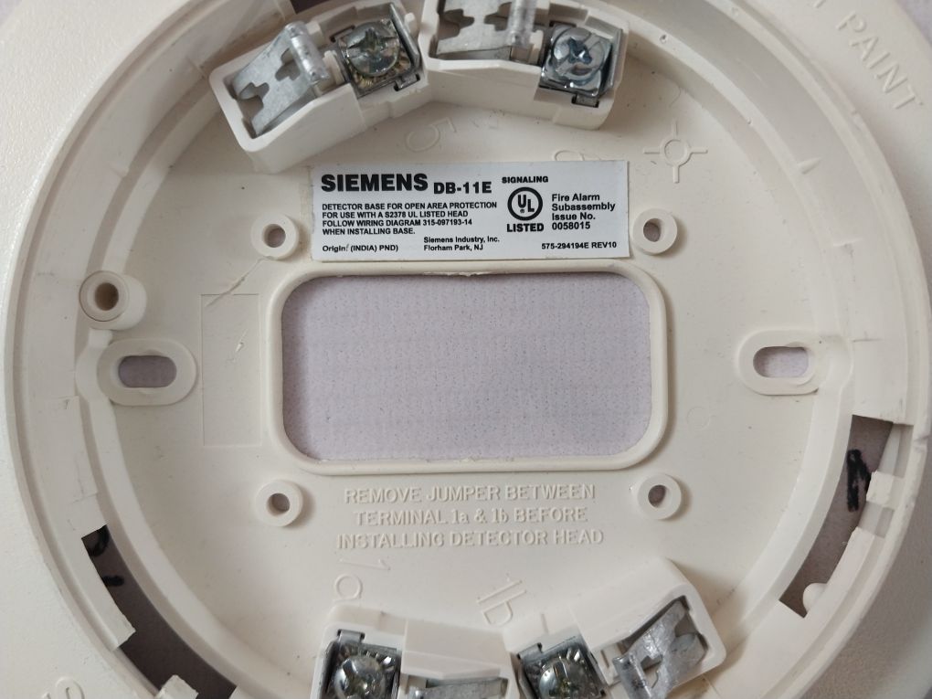 Lot Of 4X Siemens Db-11E Smoke Detector Base