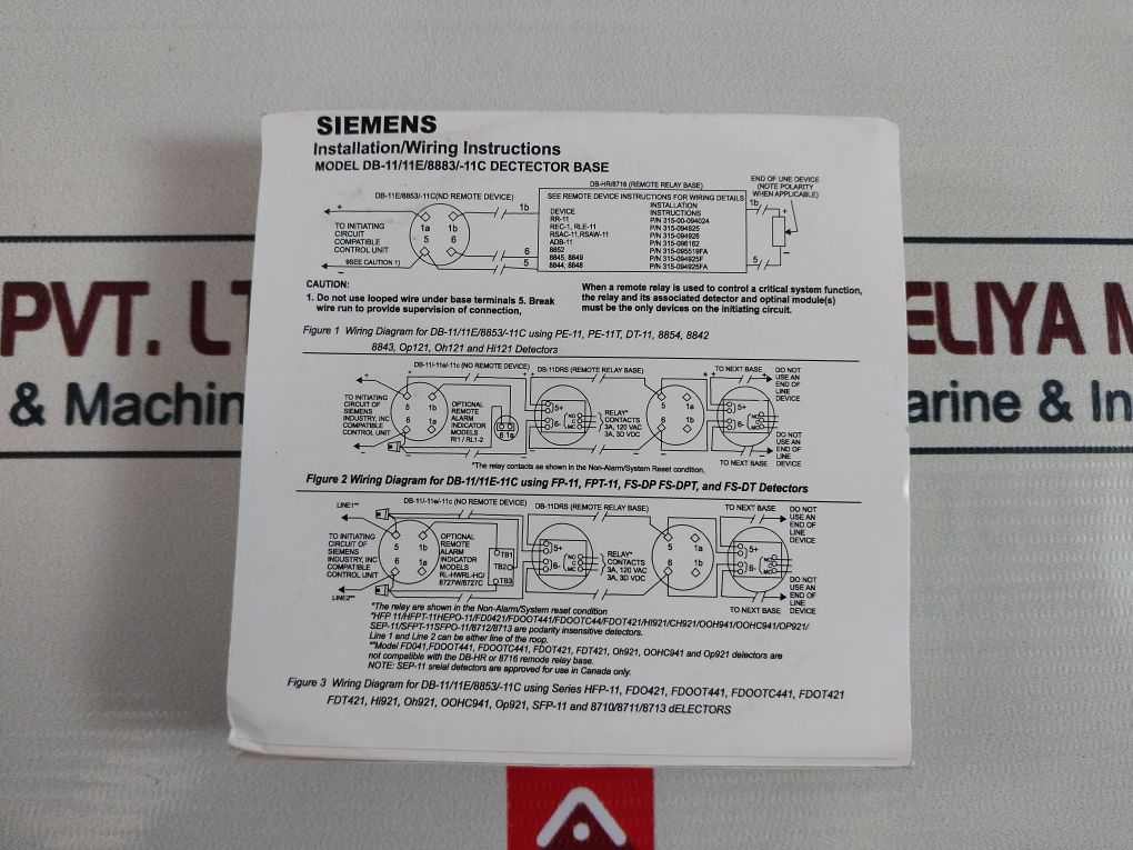 Lot Of 3X Siemens Db-11E Smoke Detector Base