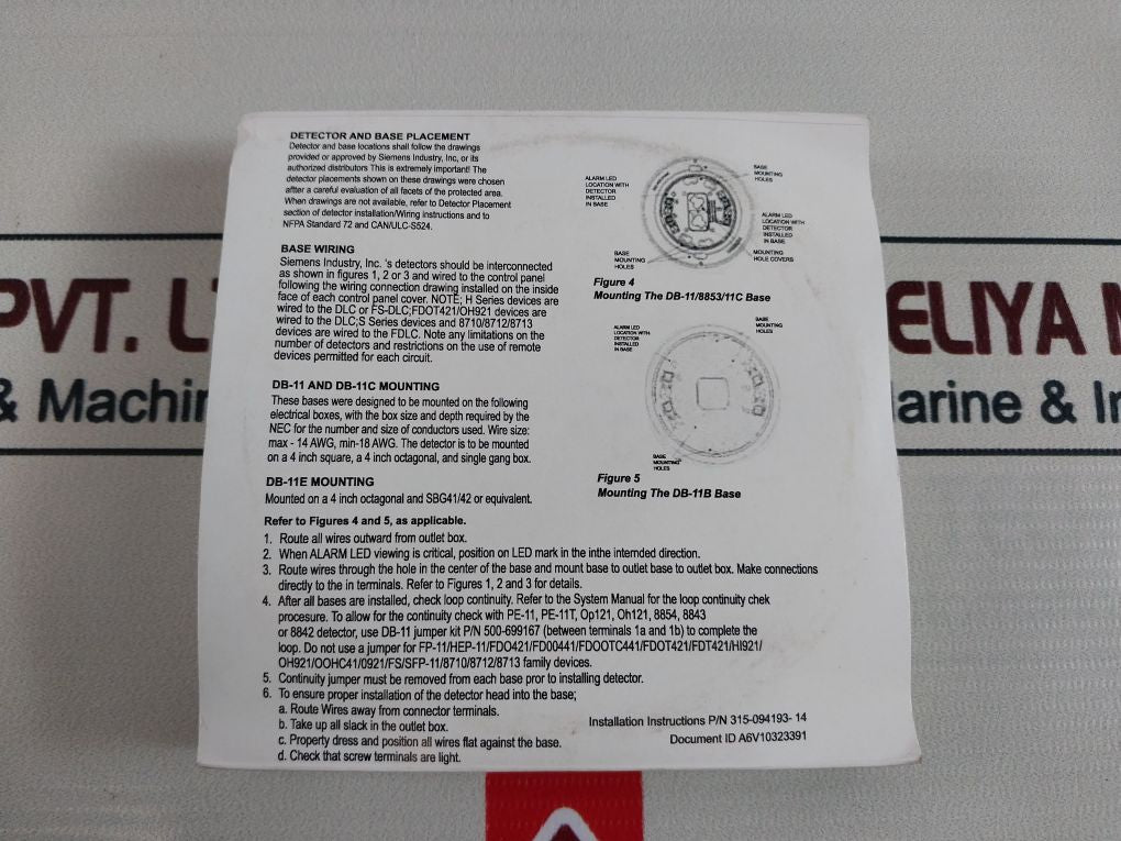 Lot Of 3X Siemens Db-11E Smoke Detector Base