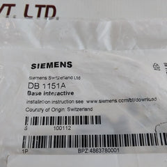 Siemens Db 1151A Base Interactive Heat Detector 486378