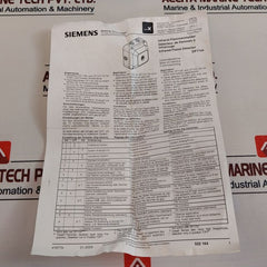 Siemens Df1192 Infrared Flame Detector 51666 08