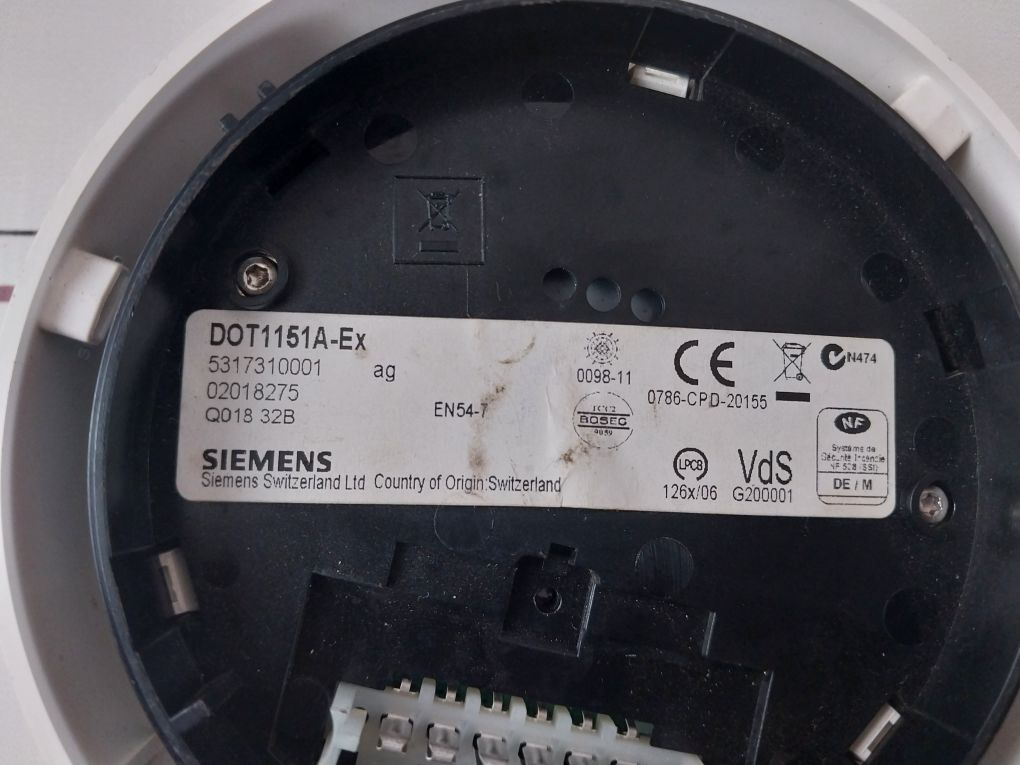 Siemens Dot1151A-ex Smoke Detector