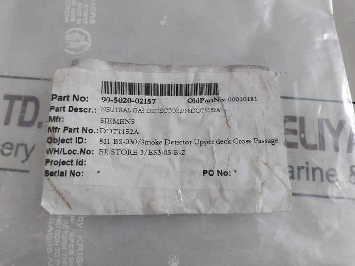 Siemens Dot1152A Neutral Gas Detector 486718 99