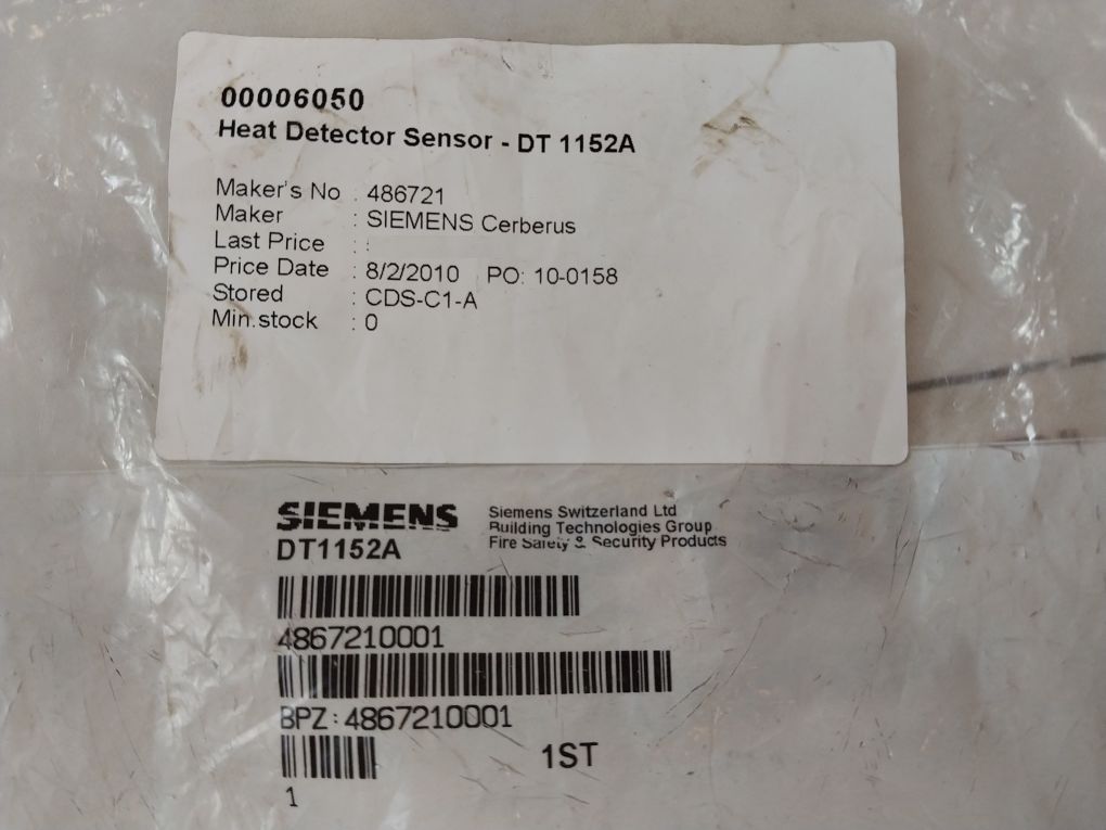 Siemens Dt1152A Interactive Heat Detector Sensor
