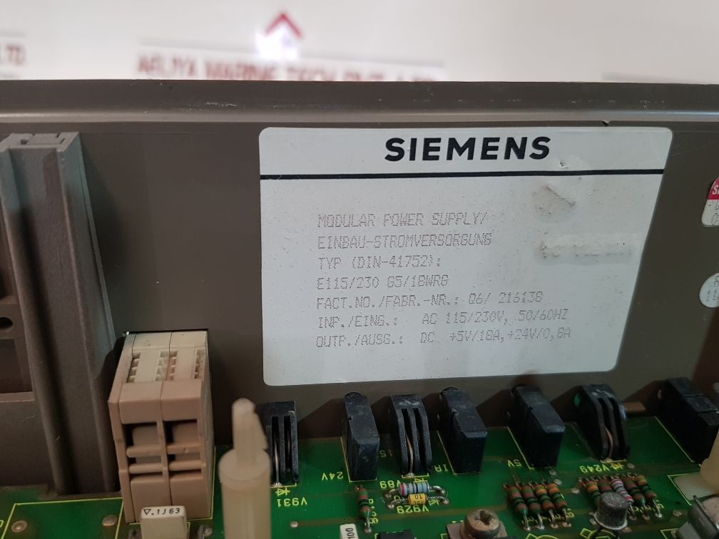 Siemens E115/230 G5 / 18Wrg Modular Power Supply 50/60Hz