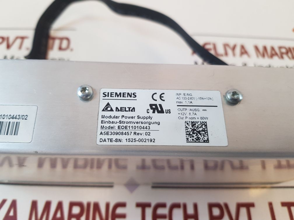 Siemens Eoe11010443 Modular Power Supply A5E03827225 Rev. 02