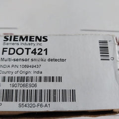Siemens Fdot421 Multi-sensor Smoke Detector S54320-f6-a1