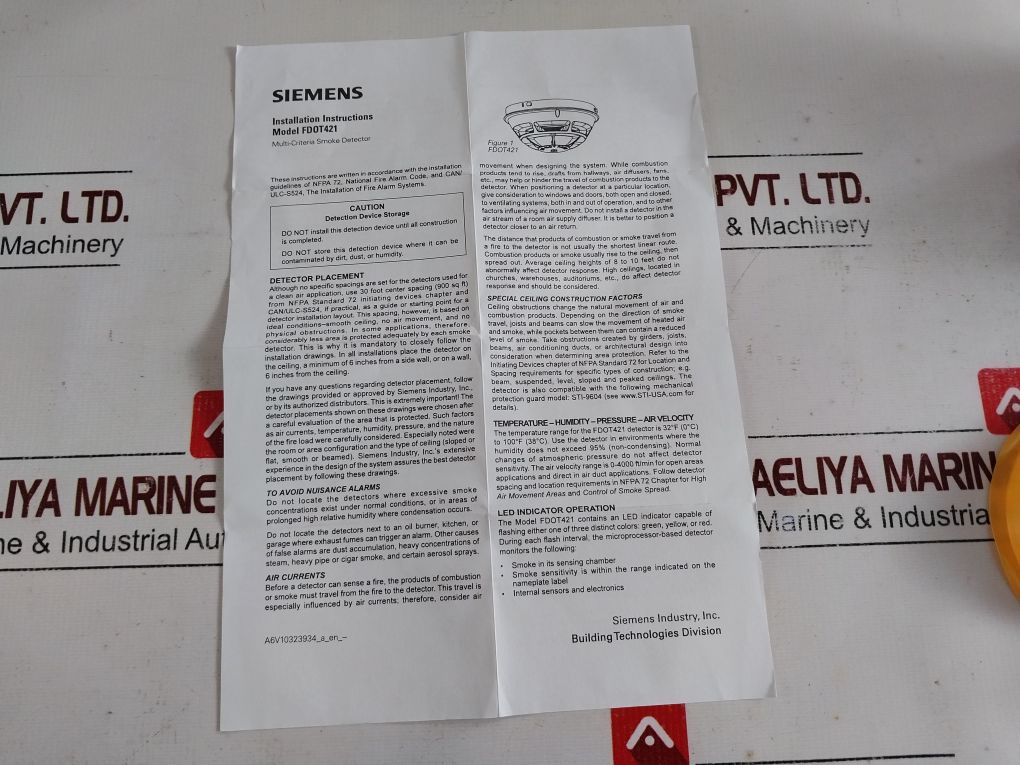 Siemens Fdot421 Multi-sensor Smoke Detector S54320-f6-a1