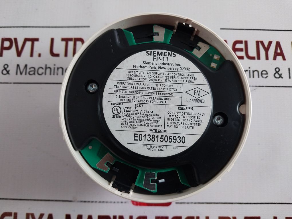 Siemens Fp-11 Smoke Detector Head