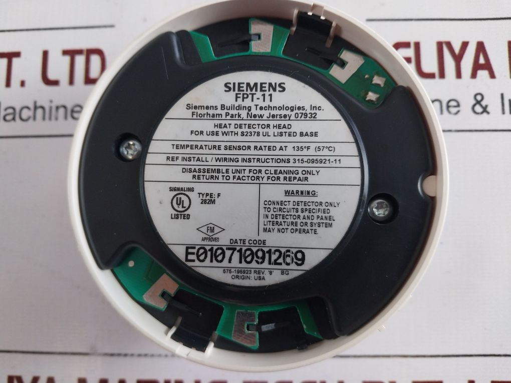 Siemens Fpt-11 Heat Detector Head 500-095918