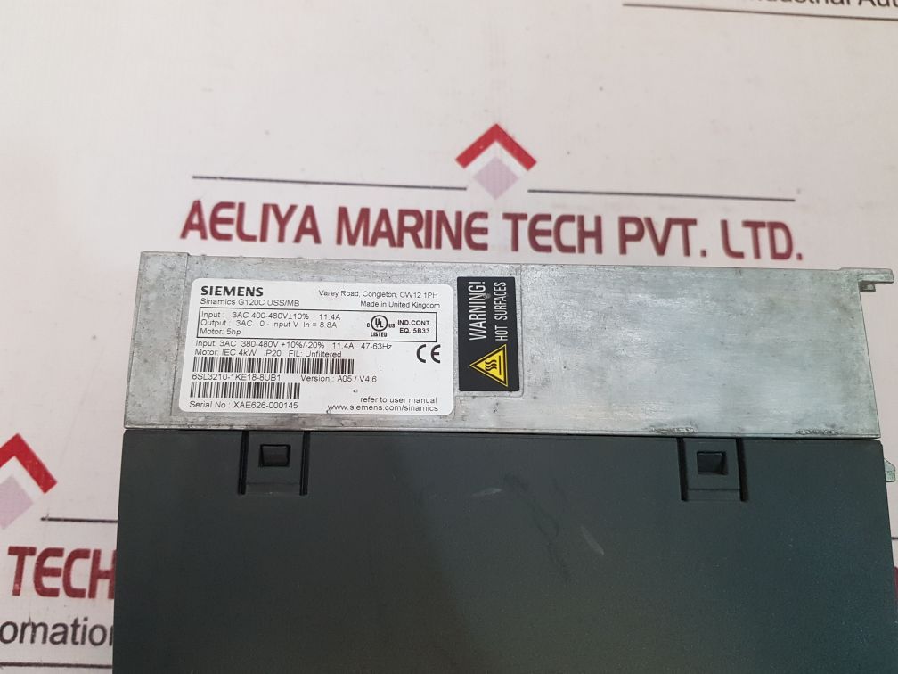 Siemens g120c uss/mb converter 6sl3210-1ke18-8ub1