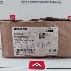 Siemens Gnd121.1U Electronic Fire And Smoke Damper Actuator 24V