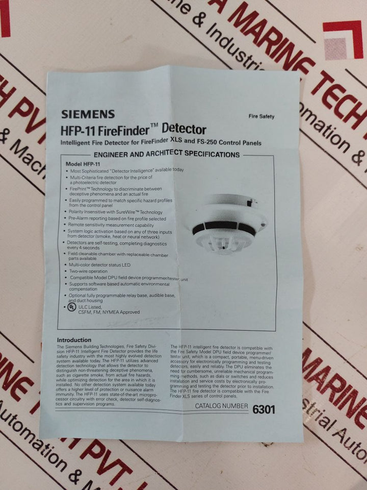 Siemens Hfp-11 Smoke Detector 500-033290
