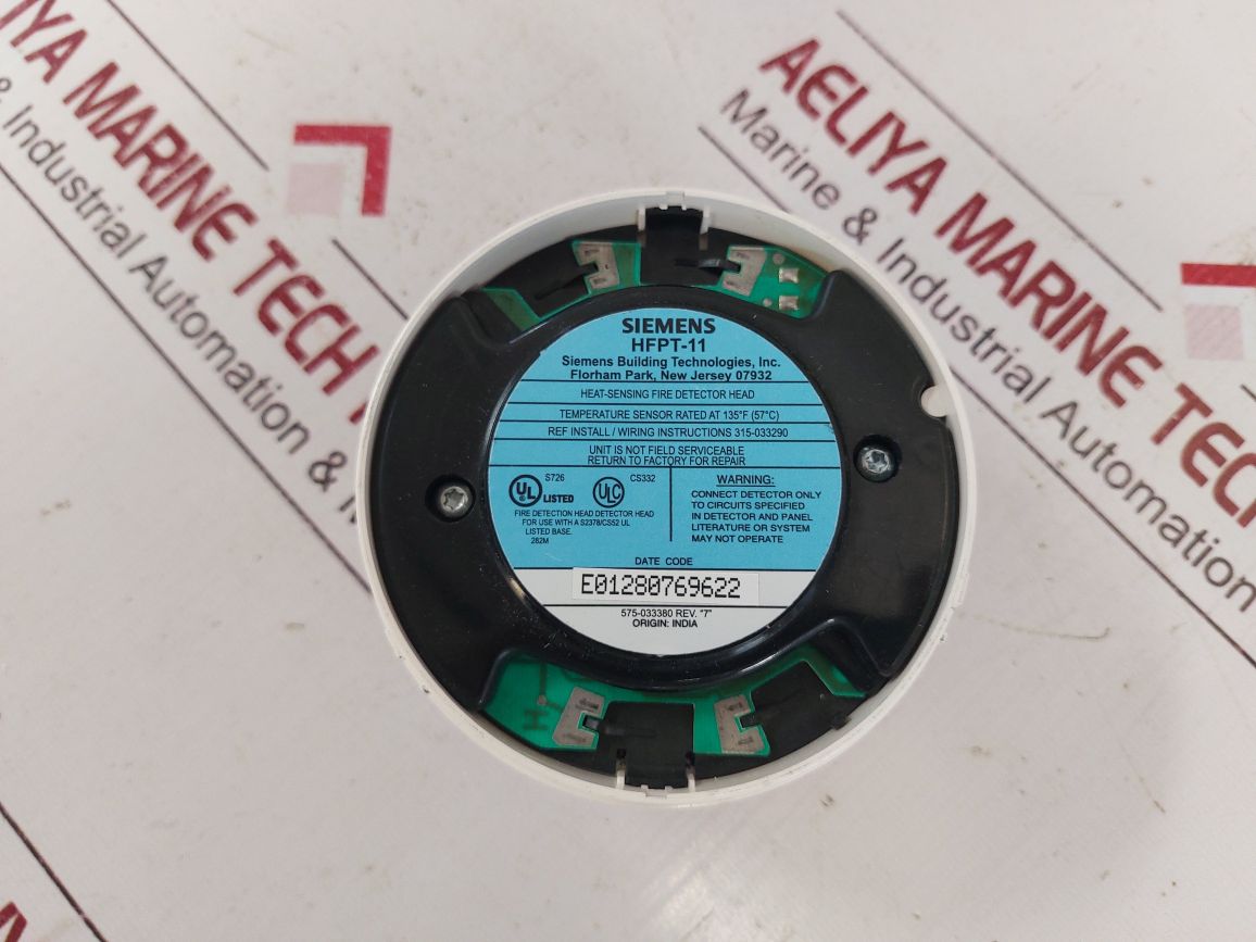 Siemens Hfpt-11 Fireprint Thermal Heat Detector
