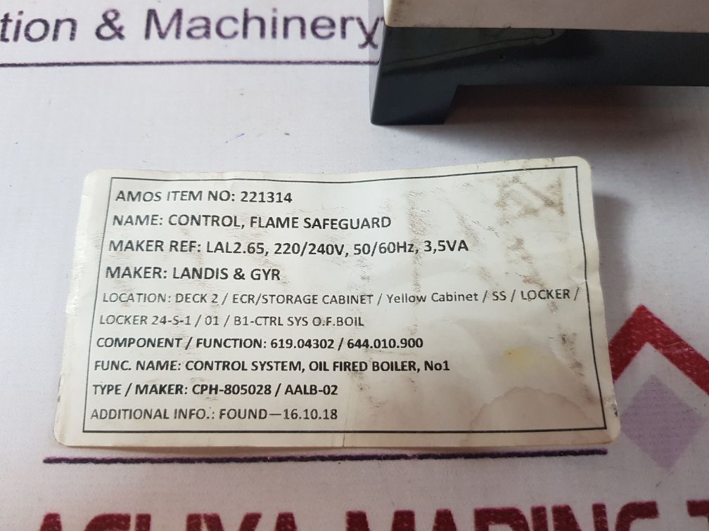 Siemens lal2.65 oil burner control serie 02