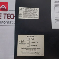 Siemens Pmi 315-033070 Machine Interface Fire Alarm Panel