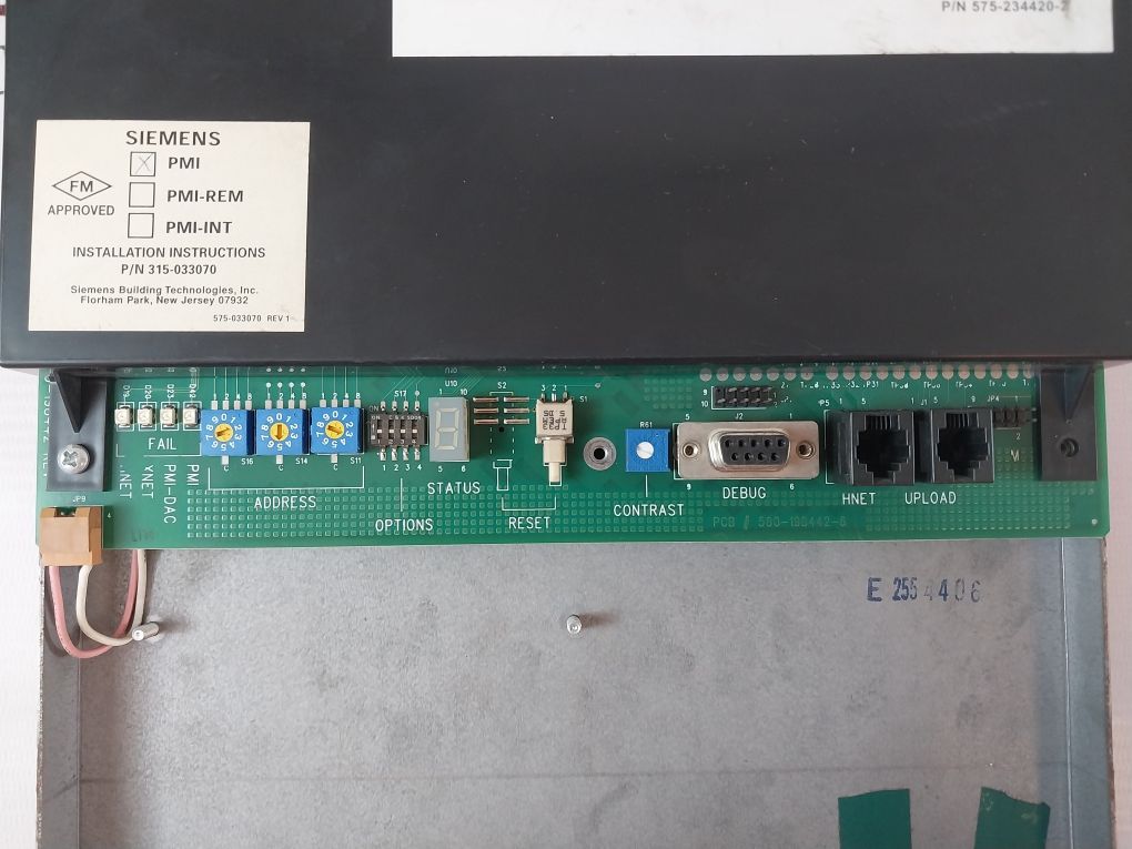 Siemens Pmi 315-033070 Machine Interface Fire Alarm Panel