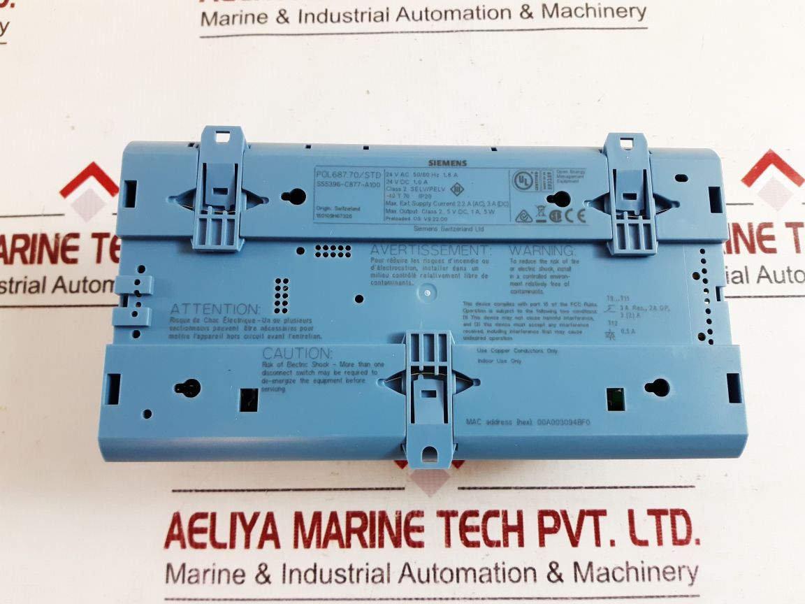 Siemens Pol687.70/Std Programmable Controller Set Rev. H