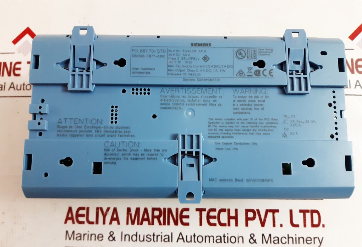 Siemens Pol687.70/Std Programmable Controller Set Rev. H