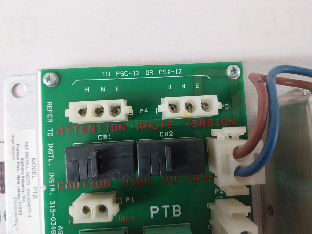 Siemens Ptb Power Termination Board 315-034877