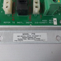Siemens Ptb Power Termination Board 315-034877