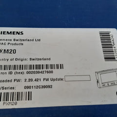 Siemens Pxm20 Network Compatible Operating Unit