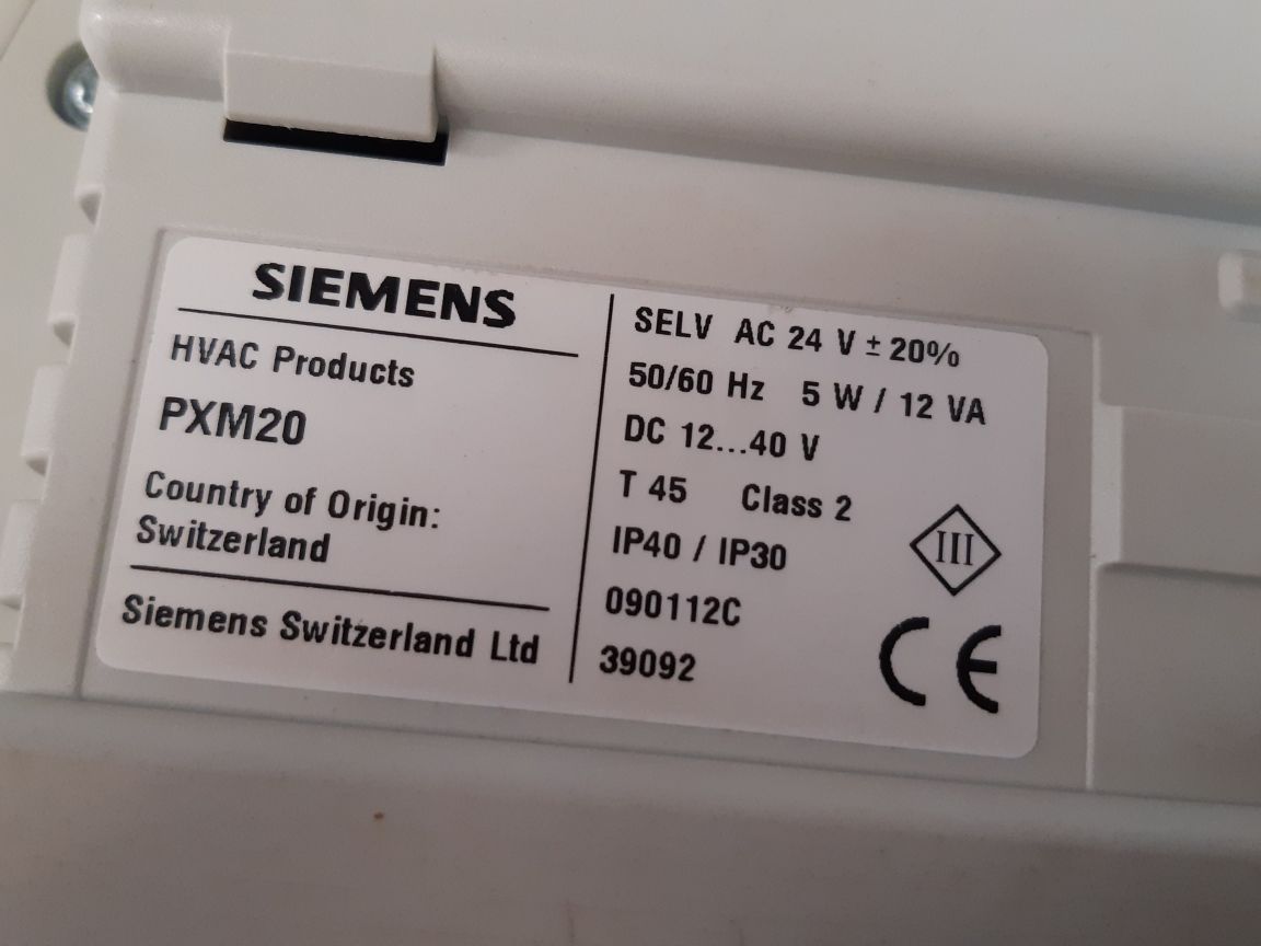 Siemens Pxm20 Network Compatible Operating Unit