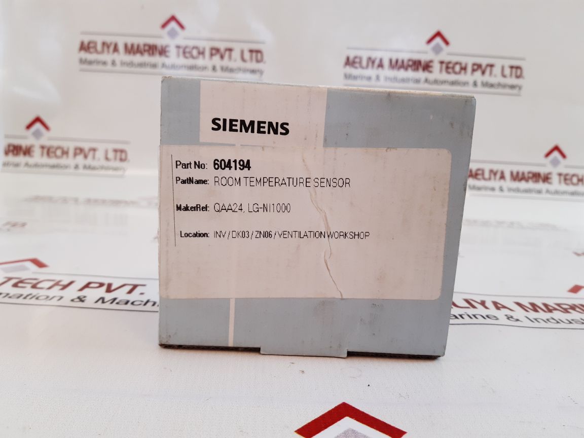 Siemens qaa24 room temperature sensor 24v max