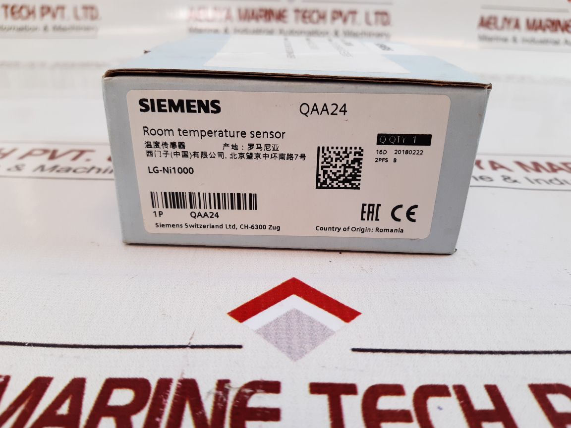 Siemens qaa24 room temperature sensor 24v max