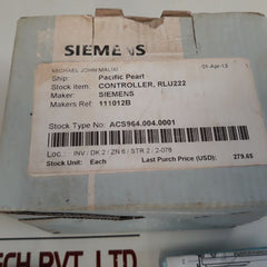 Siemens Rlu222 Programmable Controller