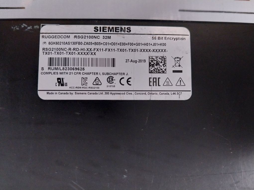 Siemens Ruggedcom Rsg2100 Industrial Network Switch