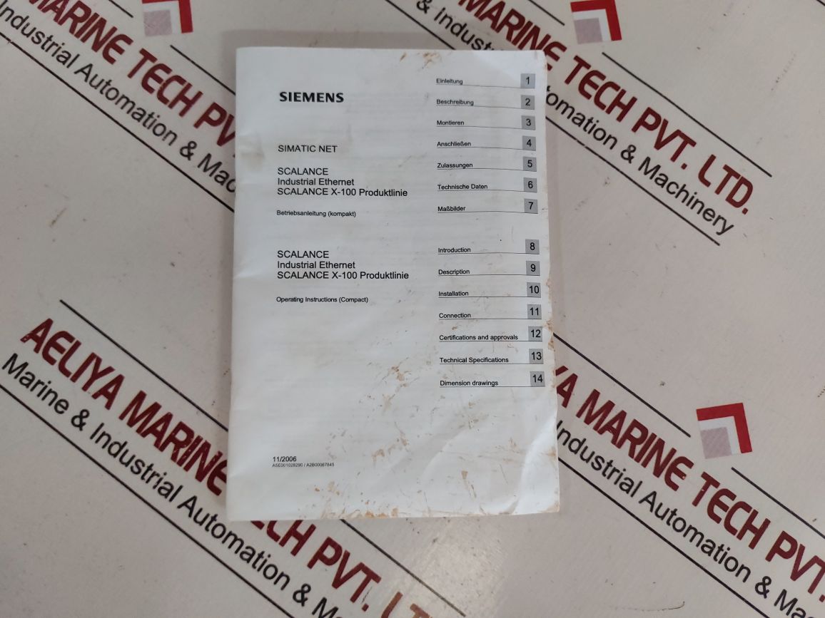 Siemens Scalance X108 108-0Ba00-2Aa3 Simatic Net Industrial Ethernet Switch