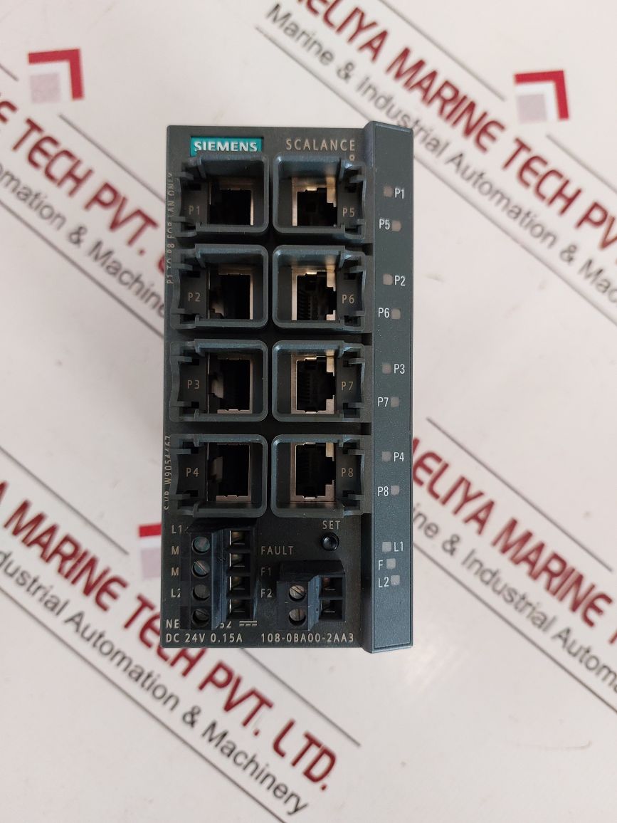 Siemens Scalance X108 108-0Ba00-2Aa3 Simatic Net Industrial Ethernet Switch