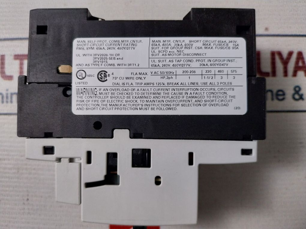 Siemens Schneider 3Rv1021-1Ea15 Circuit Breaker Gv2 G254 Relay Accessory